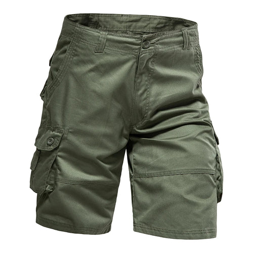 Men's Shorts Loose Large Size Multi-Pocket Overalls Summer Cotton
