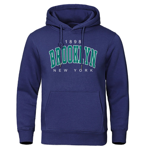 1898 Brooklyn New York Printed Mens Hoody Creativity Crewneck Clothing