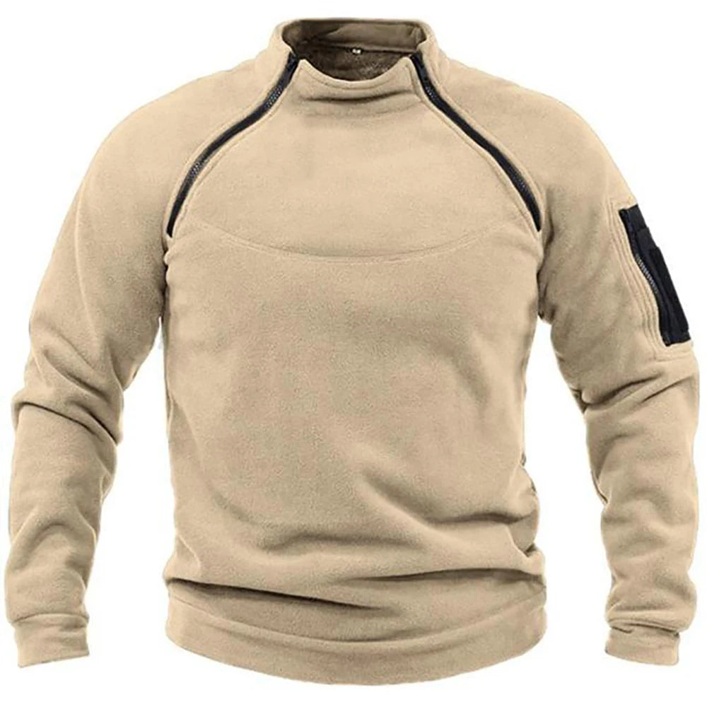 Men's Tactical Hoodies Military Outdoor Pullover Long Sleeve Zippers