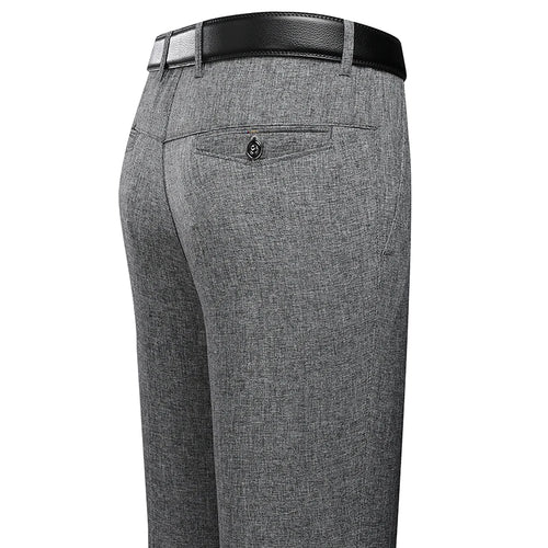 Mens Trousers Business Casual Pants Summer Autumn Dress Straight Pants