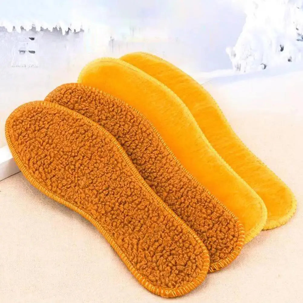 Shoe Insoles Faux Wool Soft Sweat-absorbing Women Men Keep Warm Shoe
