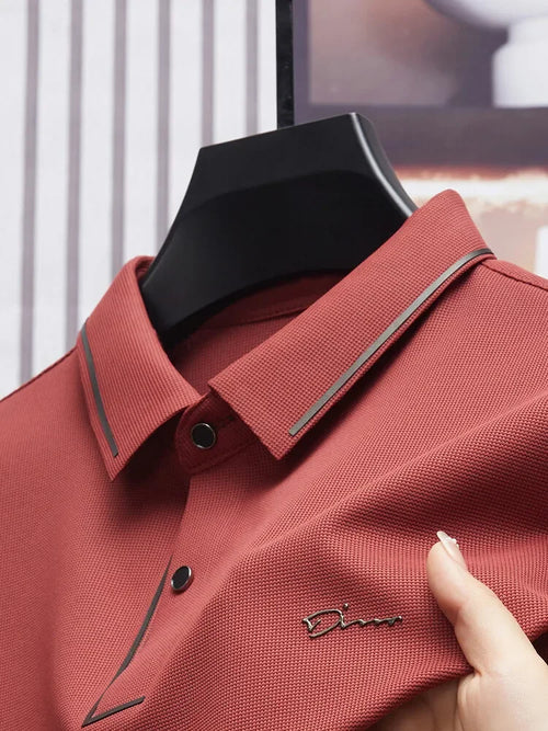 Men's New Polo Shirt Seamless Premium Luxury Cool Fabric Business