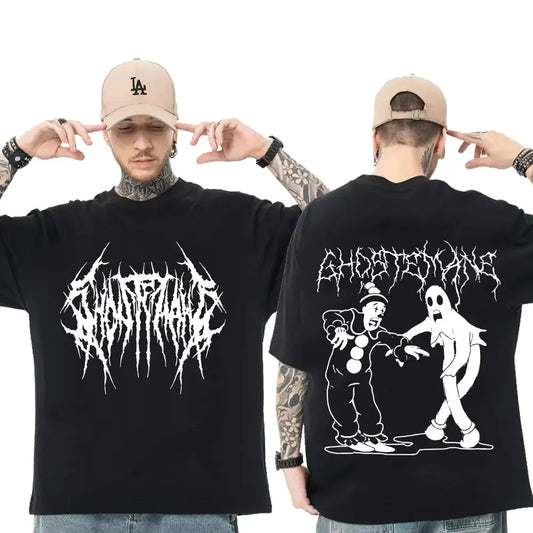 Men Women Print T-shirt Fashion Hip Hop Metal Gothic Rock T Shirt
