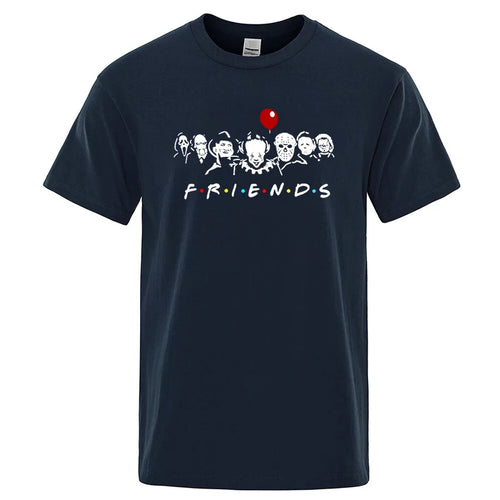 Men's High Quality T-shirt 100% Cotton T-shirt Funny Friends Print T