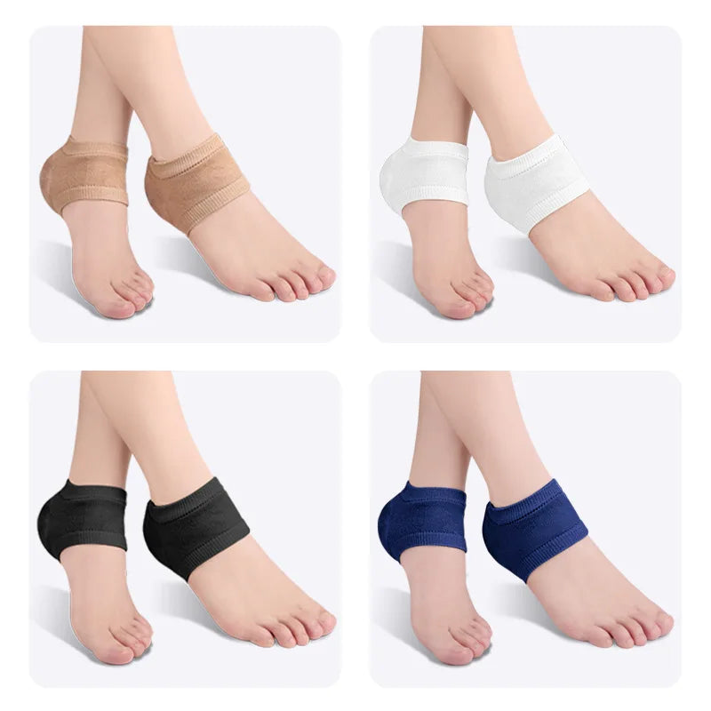 Silicone Gel Heel Protector Sleeve Pads Heel Cups Support Skin Cushion