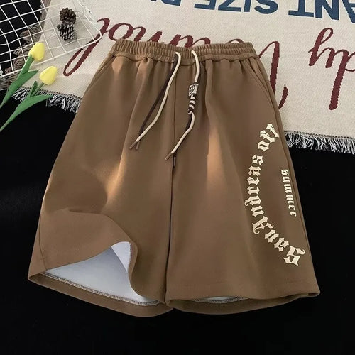 M-5XL Men Shorts Casual Short Pants Oversize Beach Shorts Retro