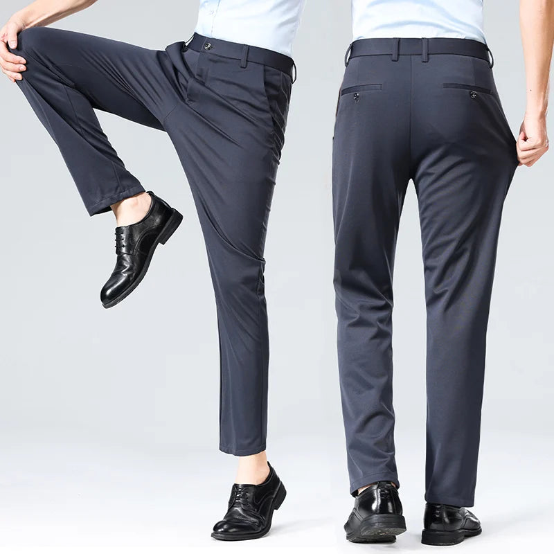 29-42 Men's Summer Pants Thin Straight Stretch Casual Pants with No