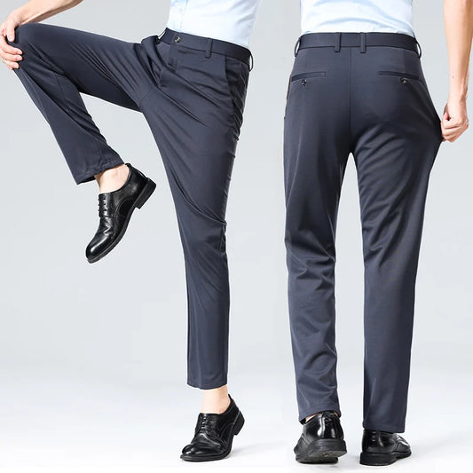 29-42 Men's Summer Pants Thin Straight Stretch Casual Pants with No