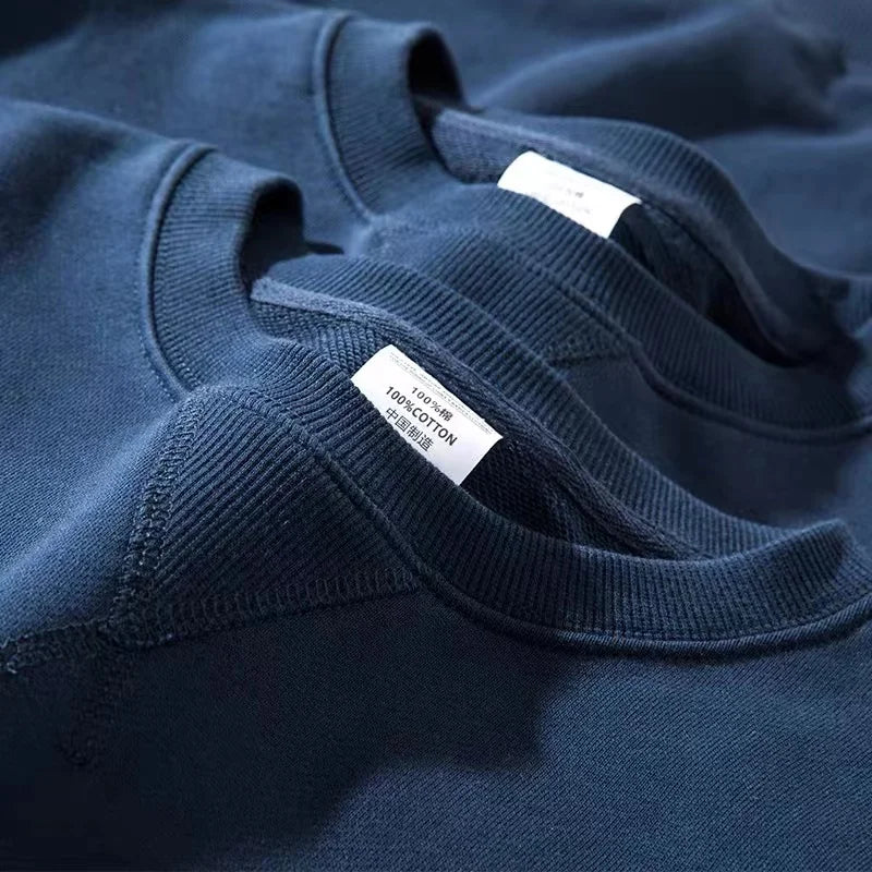 380g Tight Match Heavy Inverted Triangle Loose Versatile Solid Cotton
