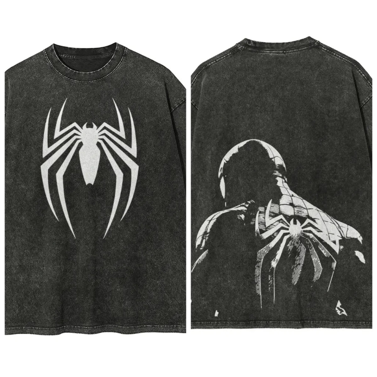 Marvel Spider-man Washed Retro Short Sleeve T-Shirt Casual Summer Wear