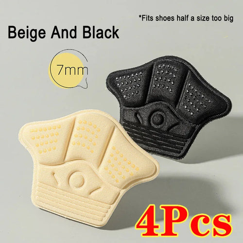 4Pcs Heel Stickers Heel Protectors Sneaker Shrinking Size Insoles