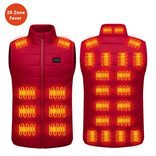 New Loose Casual Stand Up Collar Winter 28 Zone Intelligent Heating