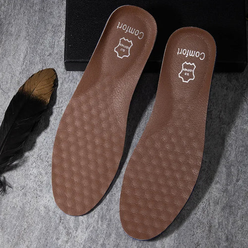 1Pair Leather Shoe Insoles for Feet Arch Support Orthopedic Insole