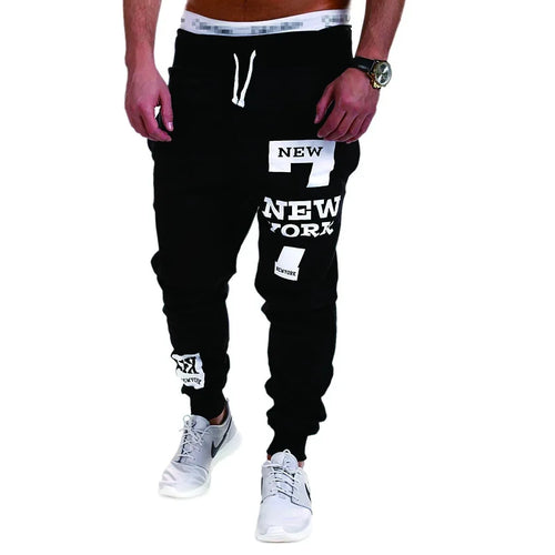 Men's Sweatpants Joggers Trousers Elastic Waist Letter Graphic Prints