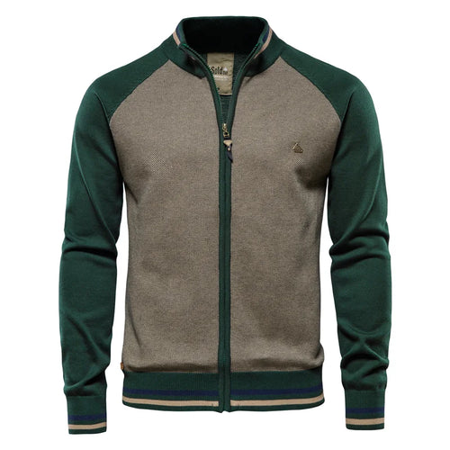 AIOPESON Spliced Cardigan Men Streetwear Casual High Quality Cotton