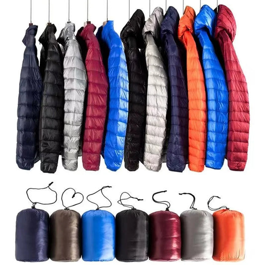 0-10℃ Men's Winter Jacket Ultra Light Duck Down Jackets Portable