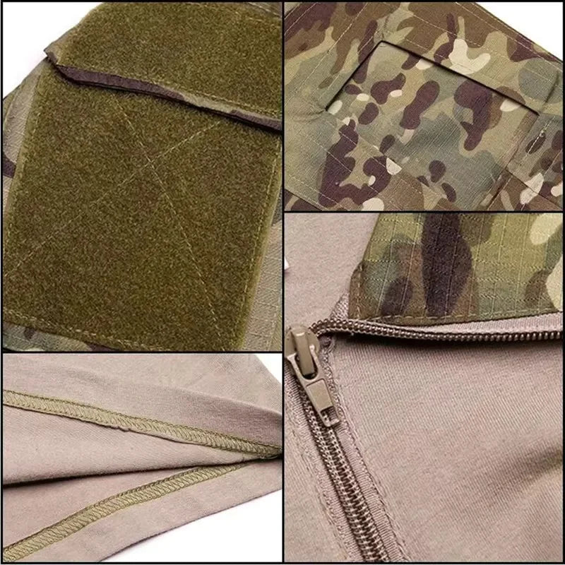 Men's Outdoor Tactical Hiking T-Shirts,Hunting Camouflage Long Sleeve