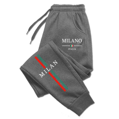 2025 Hot Sale Milan City Printed Jogger Pants Men Women Autumn Winter
