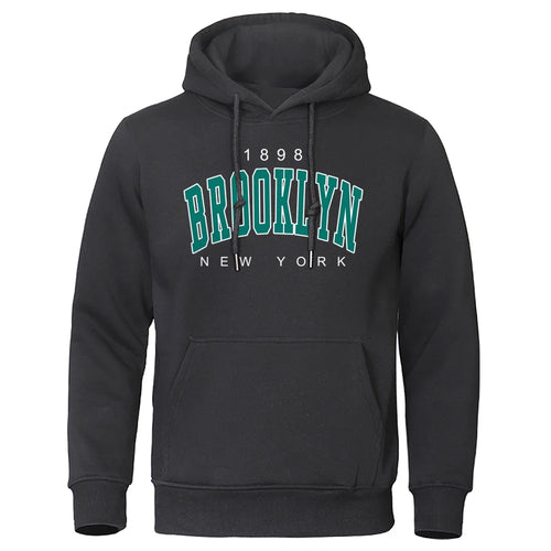 1898 Brooklyn New York Printed Mens Hoody Creativity Crewneck Clothing