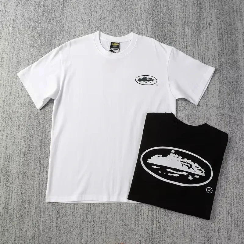 2025 Summer New Small Boat Printed Short Sleeve T-shirt Loose Round
