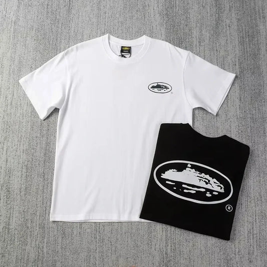 2025 Summer New Small Boat Printed Short Sleeve T-shirt Loose Round