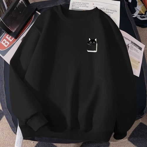 Small Black Cat Paper Box Printed M-8XL Male Too Tough Fashion Long