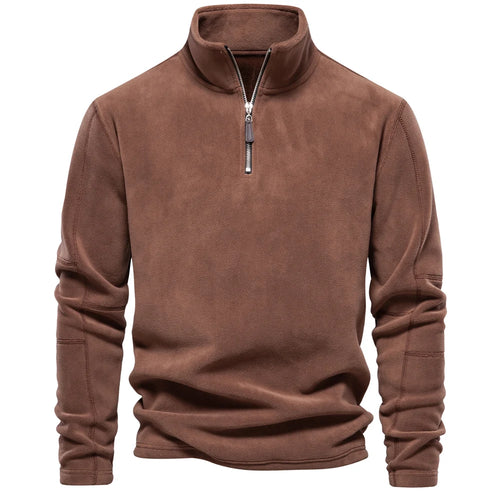 AIOPESON Brand Quality Thicken Warm Fleece Jacket for Men Zipper Neck