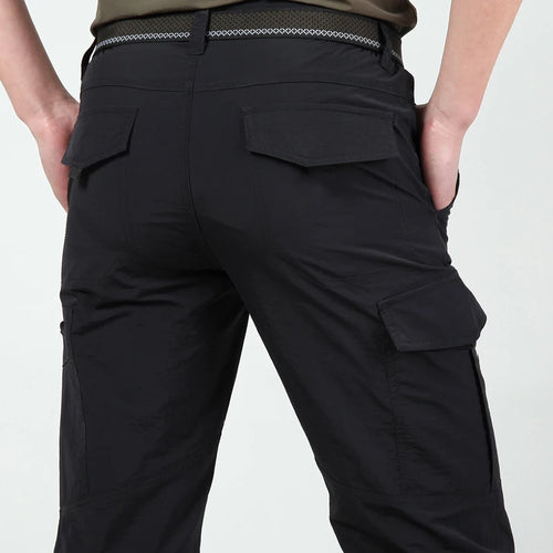 Men's Summer Tactical Cargo Pants Lightweight Casual Waterproof