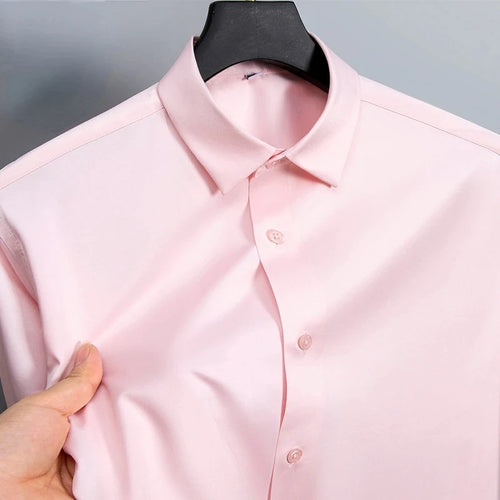 New Anti-Wrinkle Men Shirts Long Sleeve Dress Shirts For Men Slim Fit