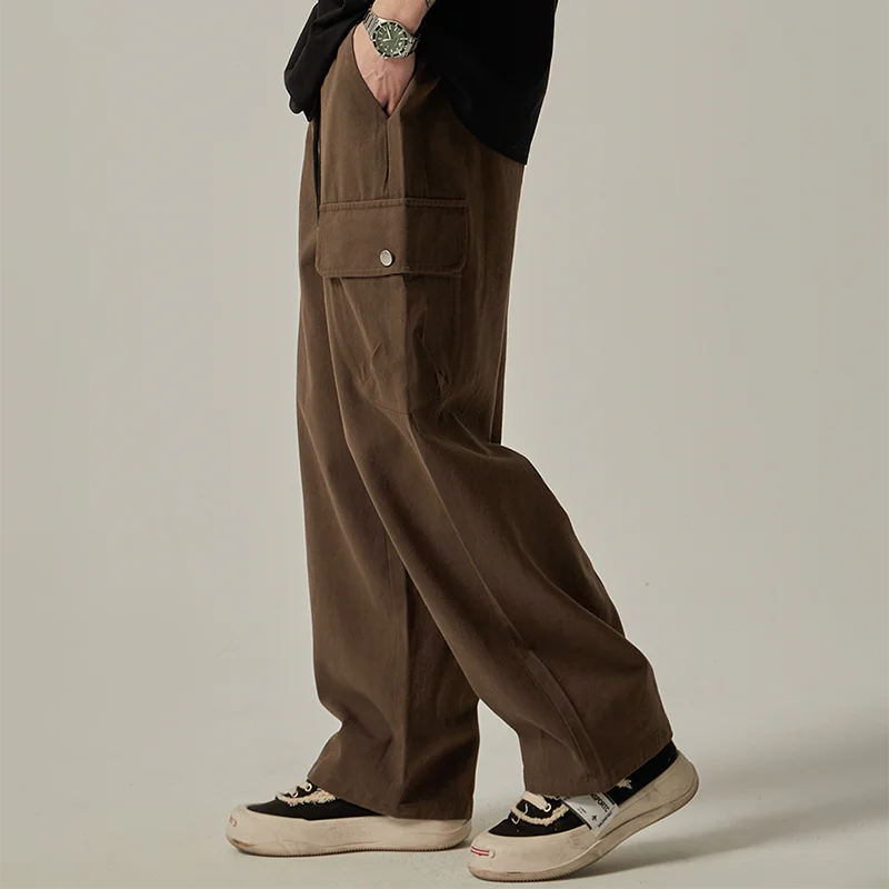 Men's Sweatpants 2025 Spring Autumn Vintage Japanese Wide Leg Straight