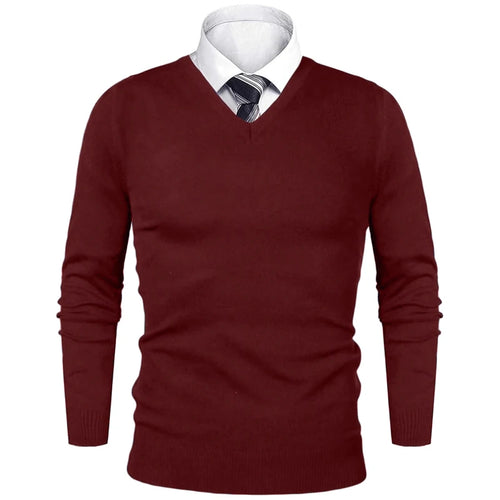 Animal Game Mens Business Sweater Casual V Neck Pullover Cold Blouse