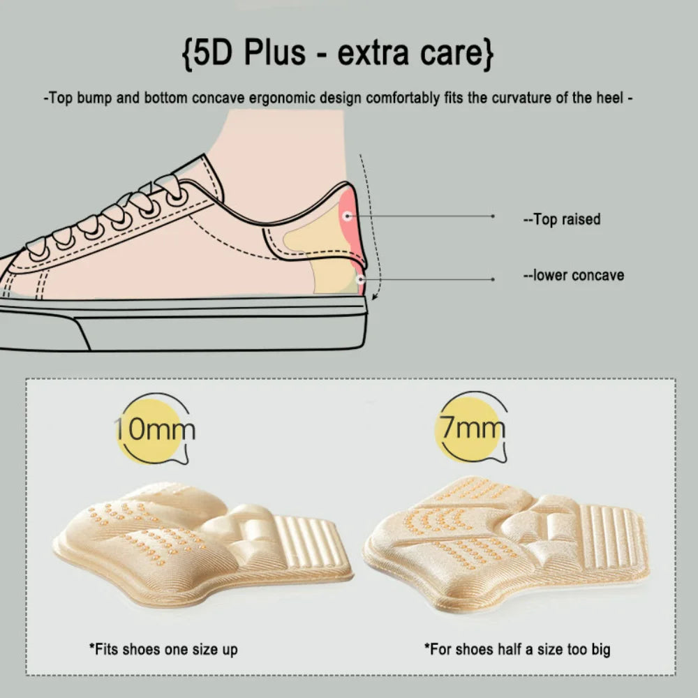 4Pcs Heel Stickers Heel Protectors Sneaker Shrinking Size Insoles