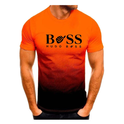 Summer Men's Clothing Whatever Print Short Sleeve Men Trend Products