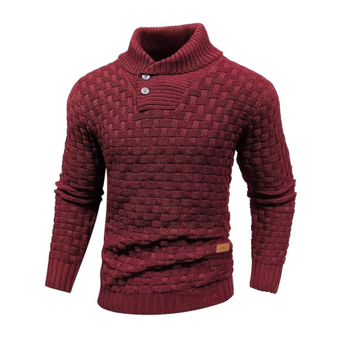 Men’s Sweater Winter Knitted Crew Neck Warm Soft Long Sleeve Pullover