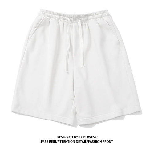 100% Cotton Simple High Street Shorts Men's and Women's Same Summer