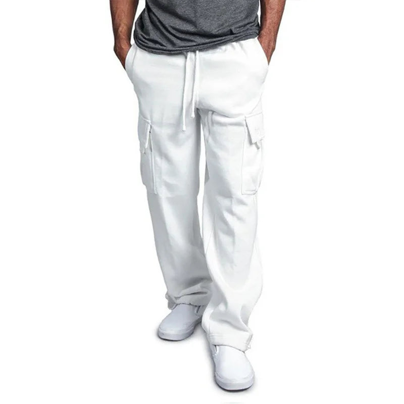 Men's  Cargo Pants Loose Drawstring Sweatpants with Pockets Sports