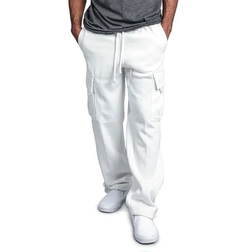 Men's  Cargo Pants Loose Drawstring Sweatpants with Pockets Sports