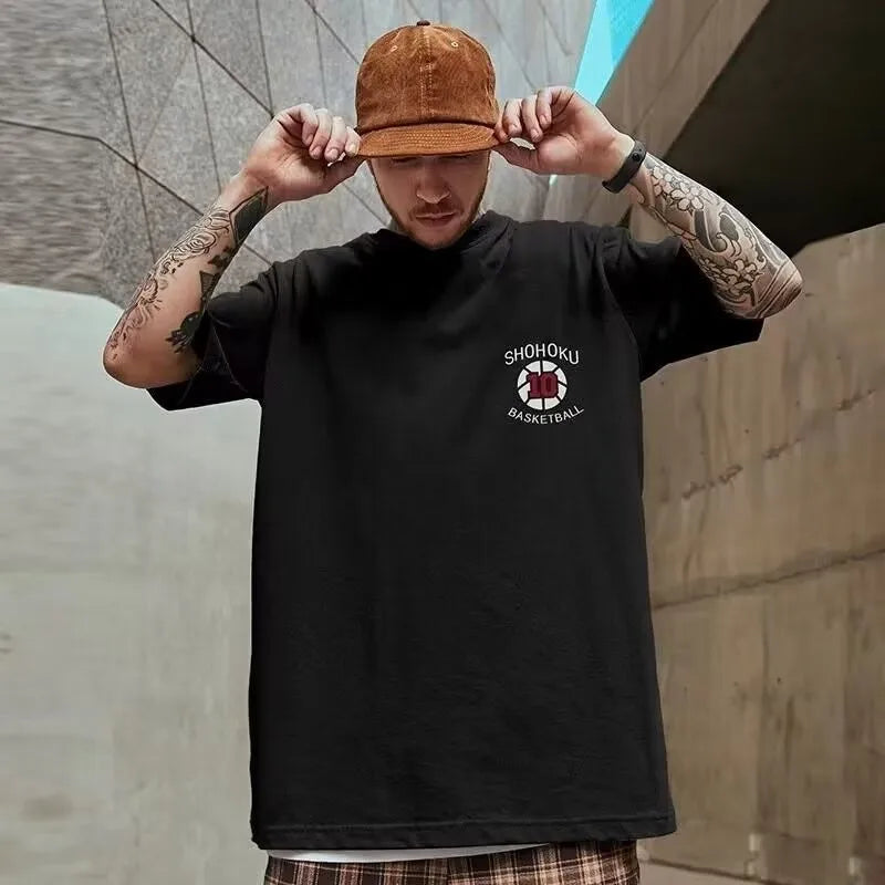 8XL Men Oversize Fashion Loose American Basketball Number ten Print