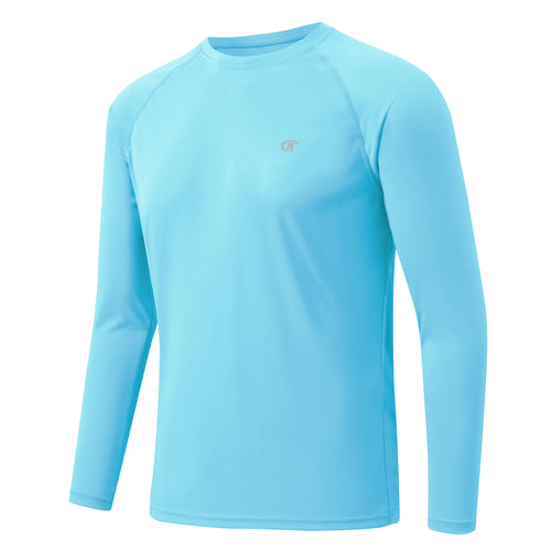 Men's Long Sleeve T-Shirt UPF 50+ Rash Guard Tee UV Sun Protection