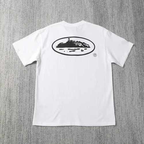 2025 Summer New Small Boat Printed Short Sleeve T-shirt Loose Round