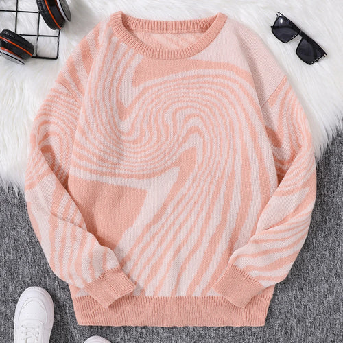 New Popular Autumn and Winter Maze Jacquard Pattern Pullover Sweater