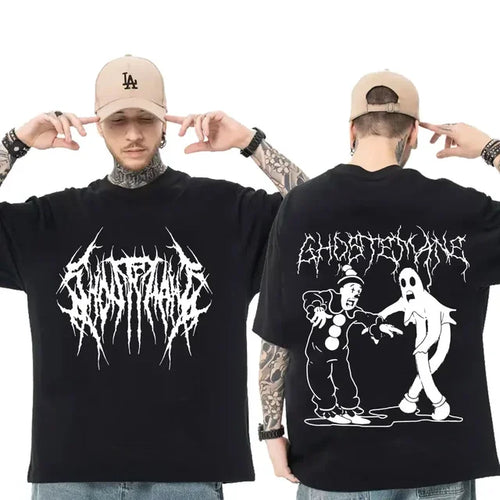 Men Women Print T-shirt Fashion Hip Hop Metal Gothic Rock T Shirt