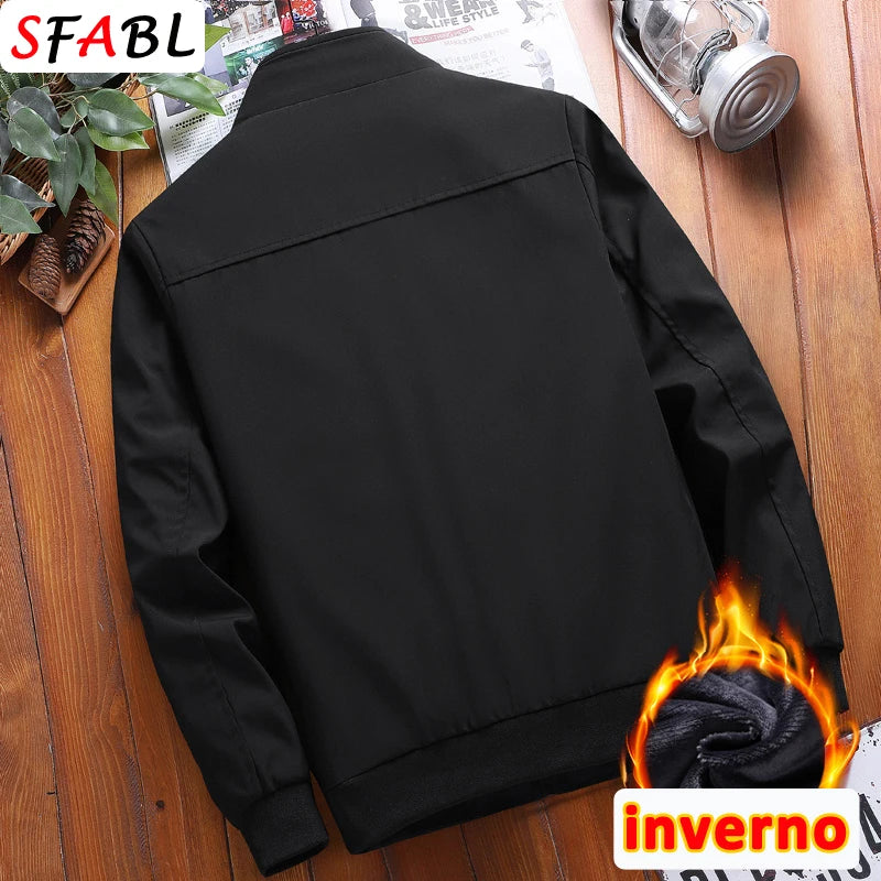 Thick Warm Autumn Winter Jackets for Men Business Office Dress Coat