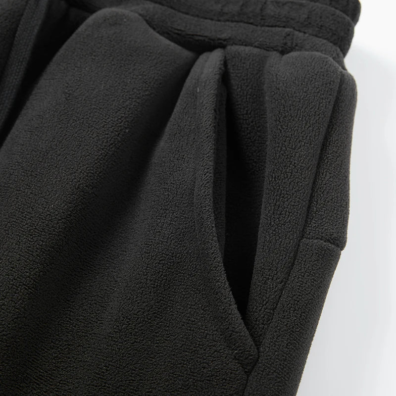YJKVUR Unisex 2026 Winter New Oversize Pants Men Women Warm Fleece