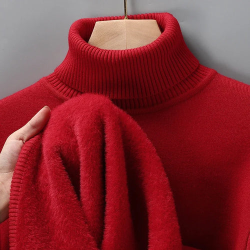 Sweatwear Mens Anti-pilling High Quality Knitted Turtleneck Sweater