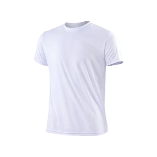 Summer Ice Silk Short Sleeve T-Shirt Men New Quick Dry Breathable Air