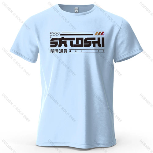 Satoshi and Crypto Printed Men's T-Shirt 100% Cotton Oversized Tech