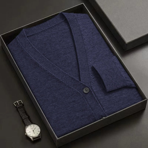 New Mens Cardigan Sweatercoat V-Neck Long Sleeve Button Down Knitted