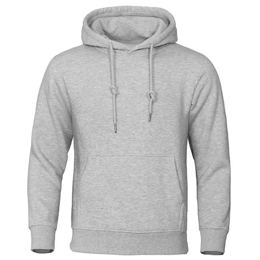 Autumn Winter Men Fleece Warm Mens Sweatshirt Casual Solid Color