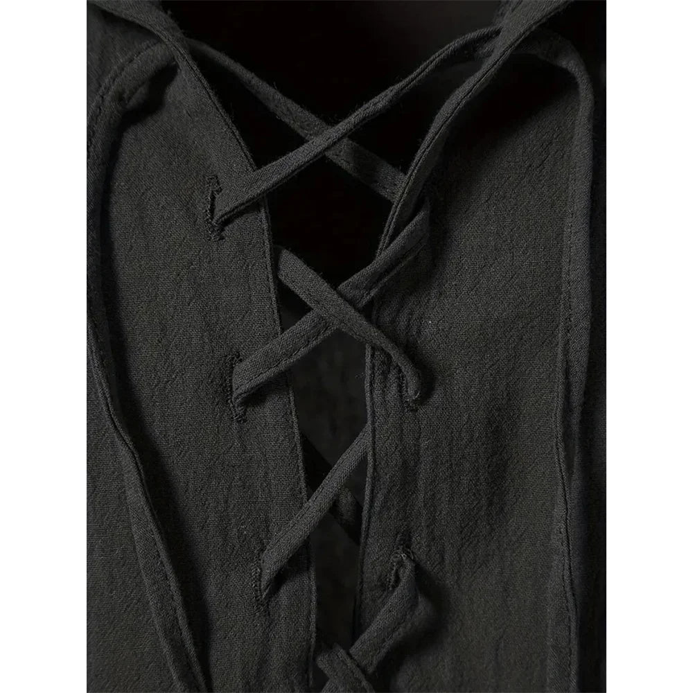 Men's Retro Shirt Short Sleeve Cotton Linen Lightweight Breathable